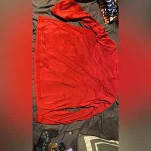 Red long sleeve, open in chest, size 4x